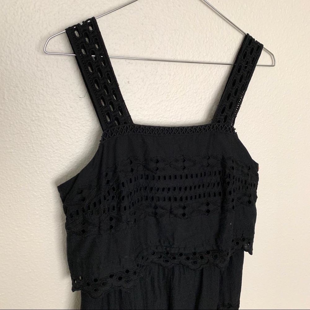 J. Crew Black Eyelet Midi Dress - Picture 6 of 8